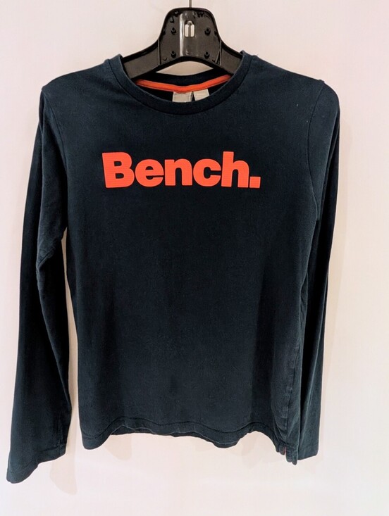 Bench Other - Youth Bench Navy Long-Sleeve  T-Shirt with Orange Logo Size 13-14